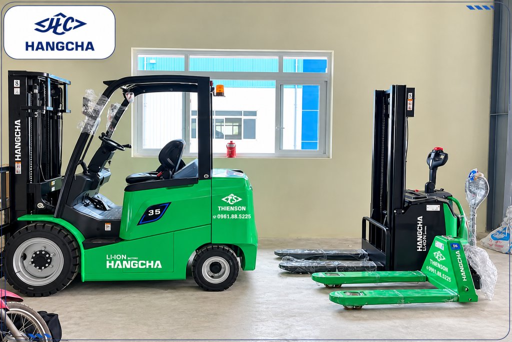 Xe nâng điện 3.5 tấn pin lithium dòng A sạc nhanh không gây tiếng ồn