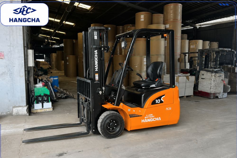 Xe Nâng Điện 1 Tấn Pin Lithium 3 bánh