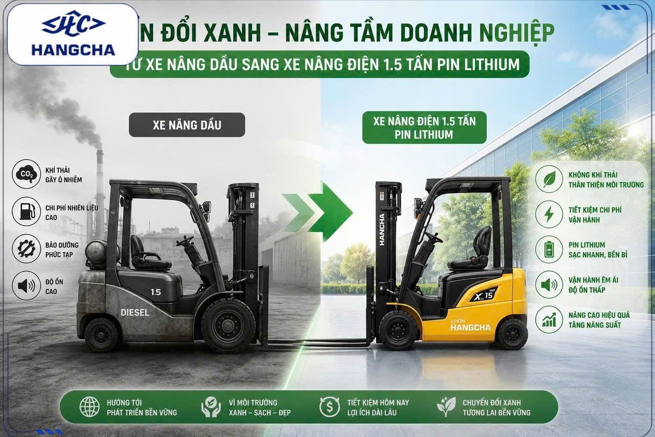 Chuyển dịch xe dầu sang xe điện 1.5 tấn pin lithium dòng X 