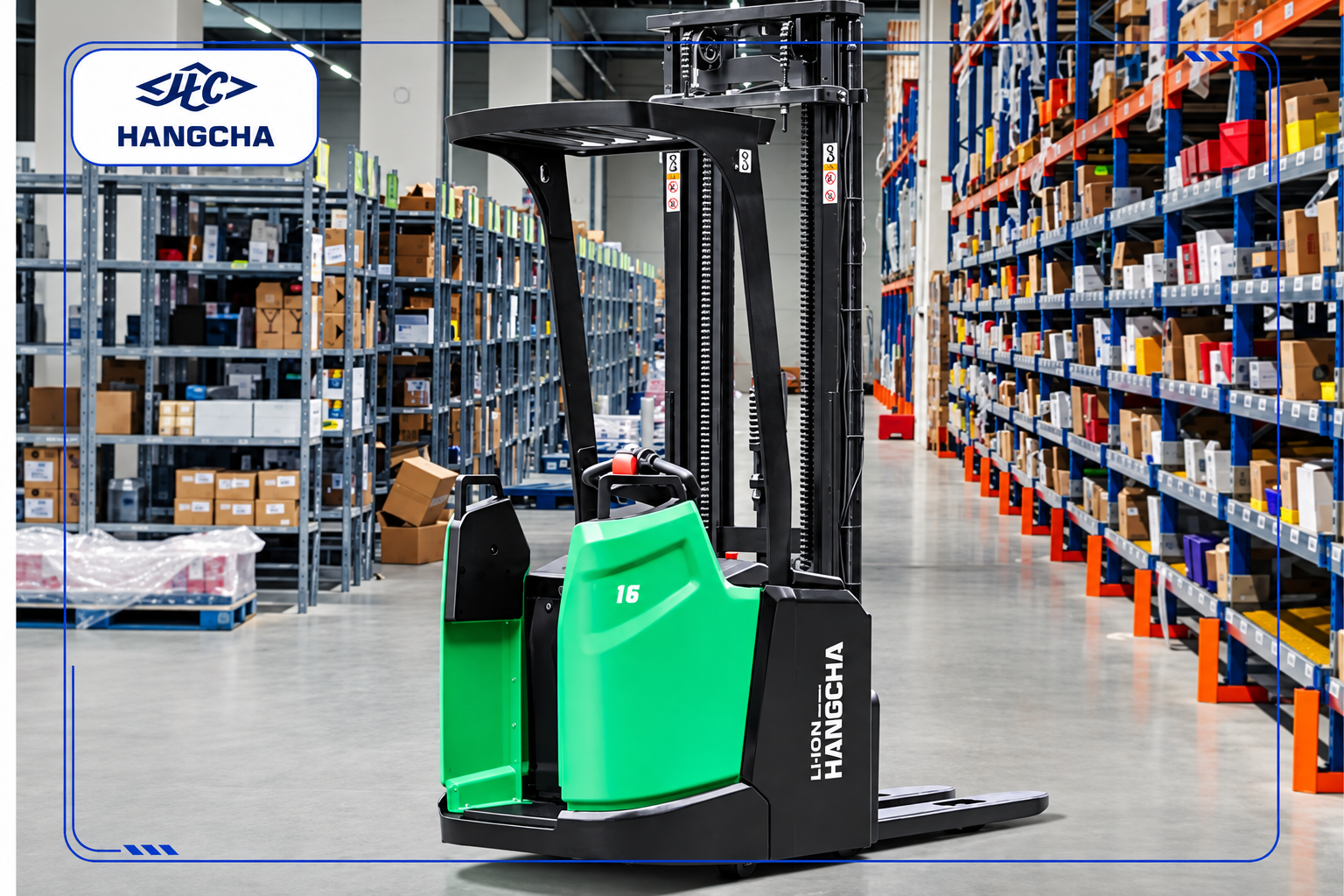 Xe nâng điện đứng lái 1.6 tấn